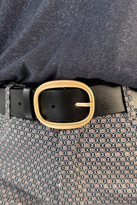 Ceinture large en cuir WARLY