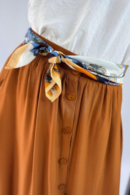 Jupe longue boutonnée OROA