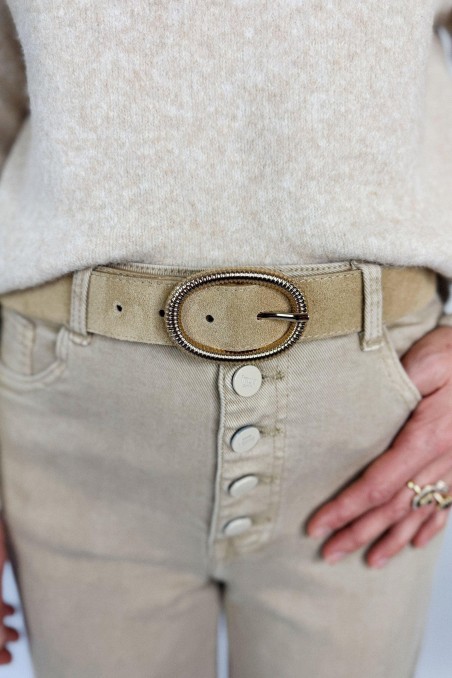 Ceinture cuir velours GARRETT