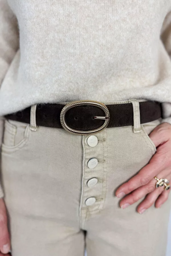 Ceinture cuir velours GARRETT