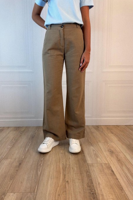 Pantalon taille haute jambes larges MARTIN
