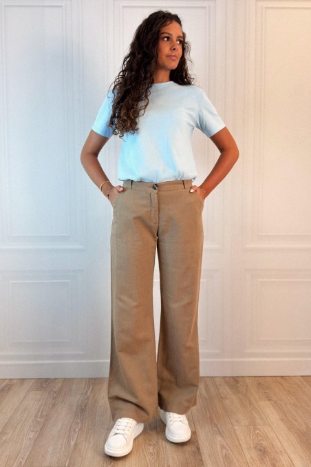 Pantalon taille haute jambes larges MARTIN