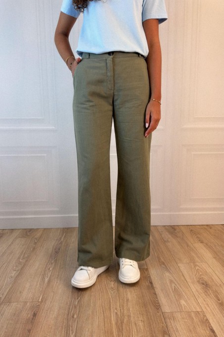 Pantalon taille haute jambes larges MARTIN