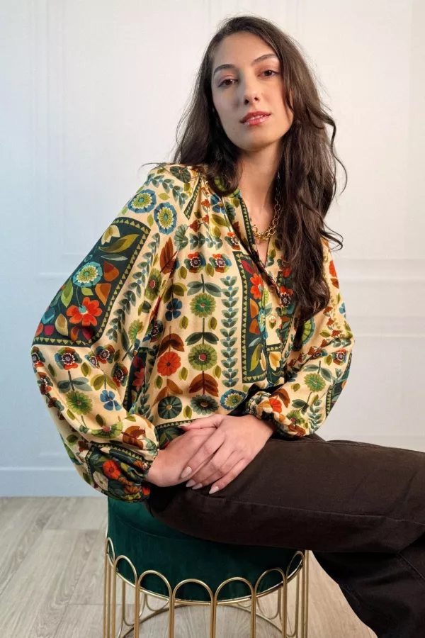 Blouse imprimé 70’ VITANIA