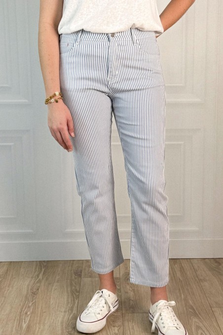 Pantalon 7/8ᵉ rayé PHENYX