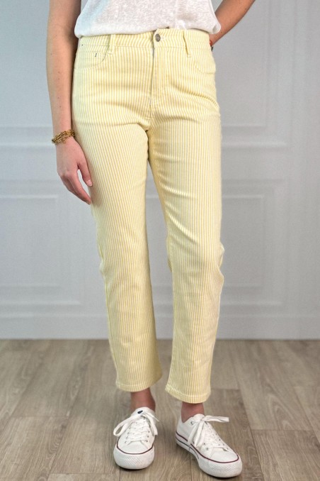Pantalon 7/8ᵉ rayé PHENYX