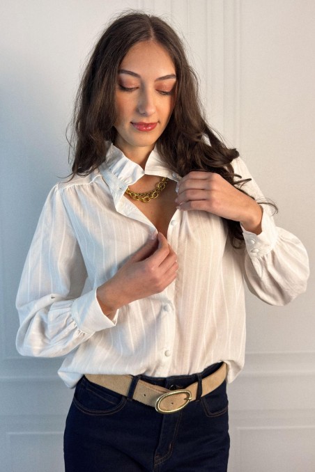 Chemise col volanté REONIA