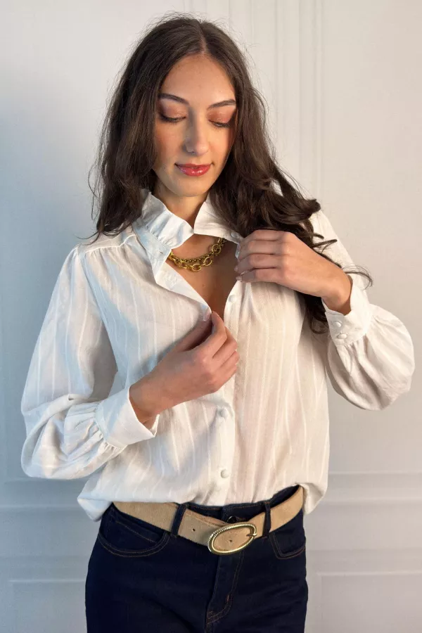 Chemise col volanté REONIA