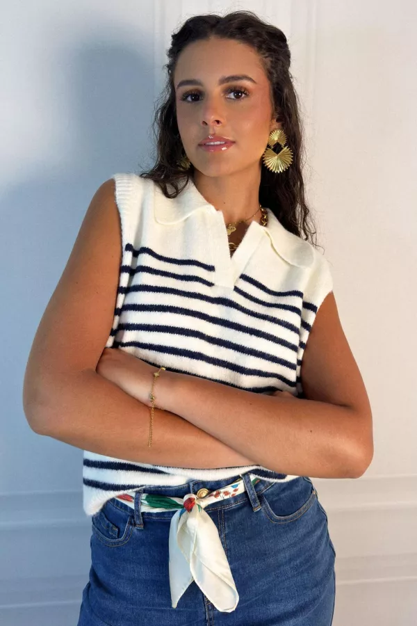 Pull polo sans manche ROMO