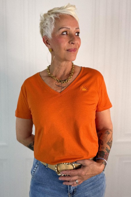 Tee-shirt Col V LENI