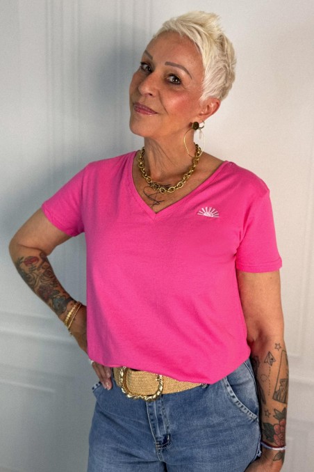 Tee-shirt Col V LENI