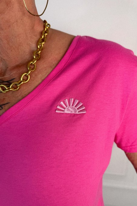 Tee-shirt Col V LENI